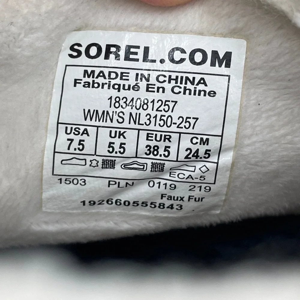 Sorel Out N About Plus Felt Waterproof Duck Boots Quarry Gray‎ Womens 7.5